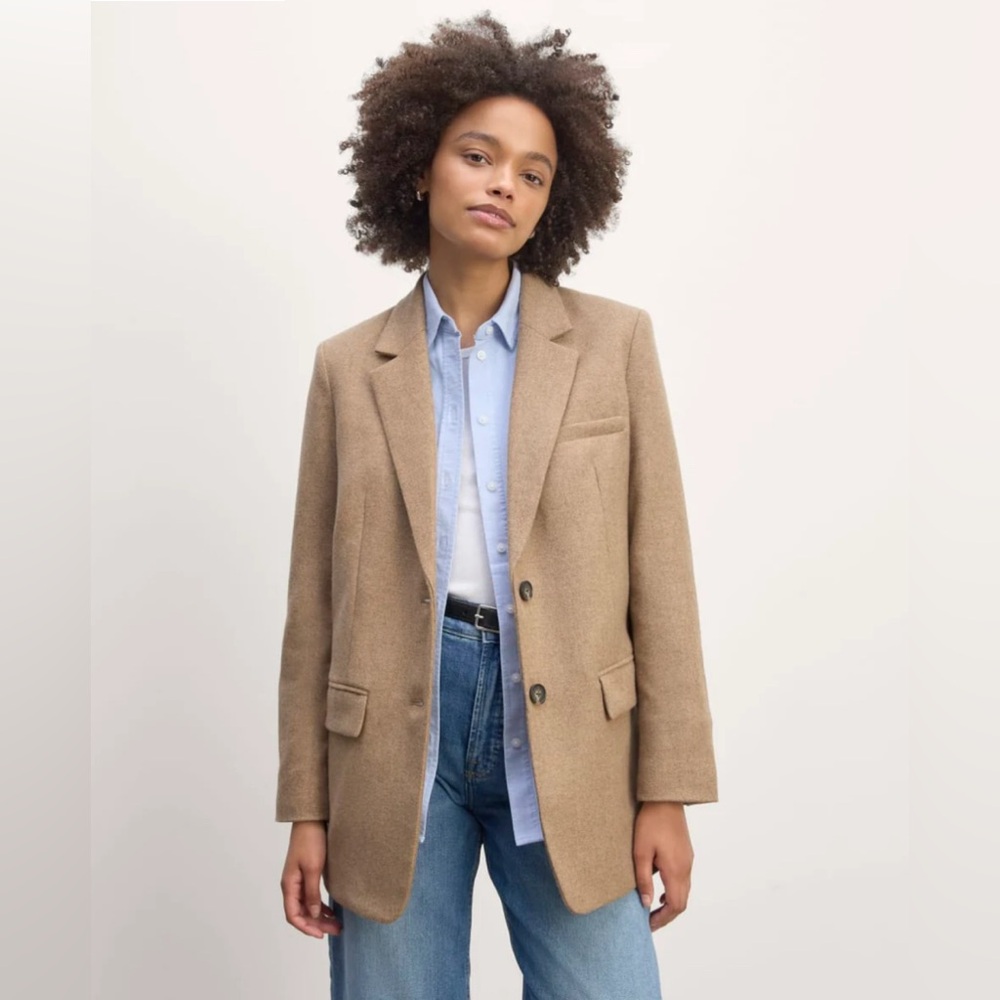 NWOT Everlane Oversized Wool Blazer - Beige Twill